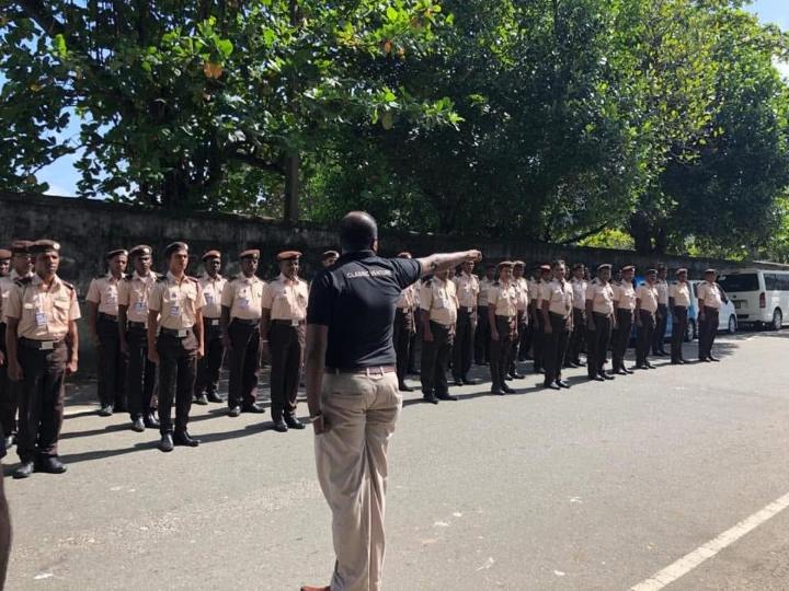 Guard training session
