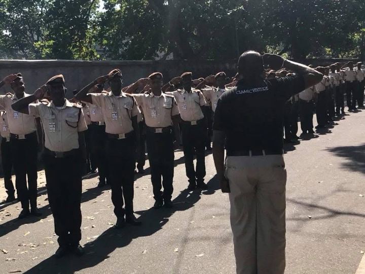 Guard training session